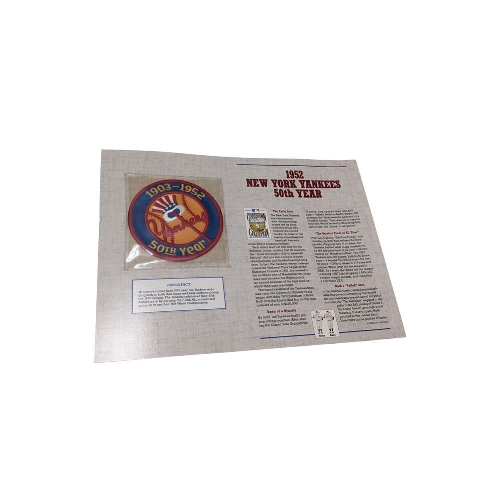 1952‎ New York Yankees 50th Year Baseball Patch Cooperstown Willabee Ward